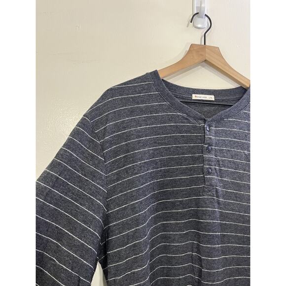 Marine Layer Athleisure Coastal Henley Shirt Striped XL Preppy Laidback Normcore - Picture 3 of 16
